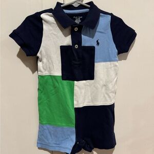 Ralph Lauren Kids Polo - Color Block Romper